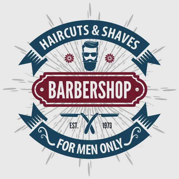 Etiqueta, insignia o emblema vintage de la barbería — Vector de stock