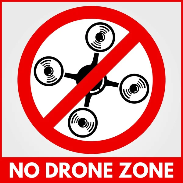 No drone zone sign. Vector illustration. — Stock Vector