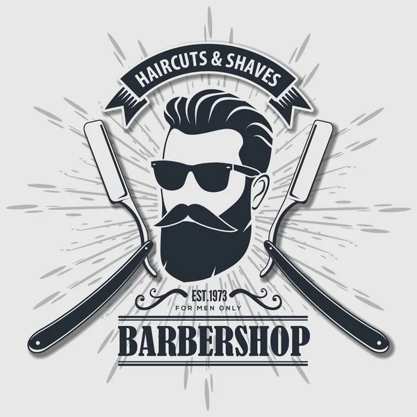 Kuaför dükkanı vintage etiket, rozet veya amblem. 