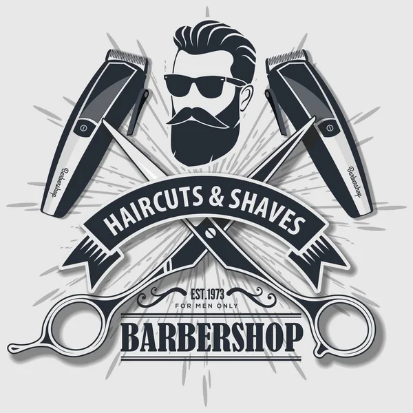 Kuaför dükkanı vintage etiket, rozet veya amblem. 