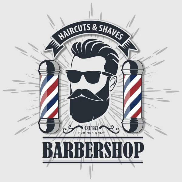 Kuaför dükkanı vintage etiket, rozet veya amblem. 