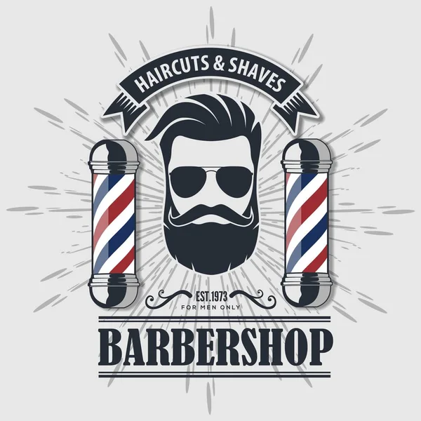 Kuaför dükkanı vintage etiket, rozet veya amblem. 