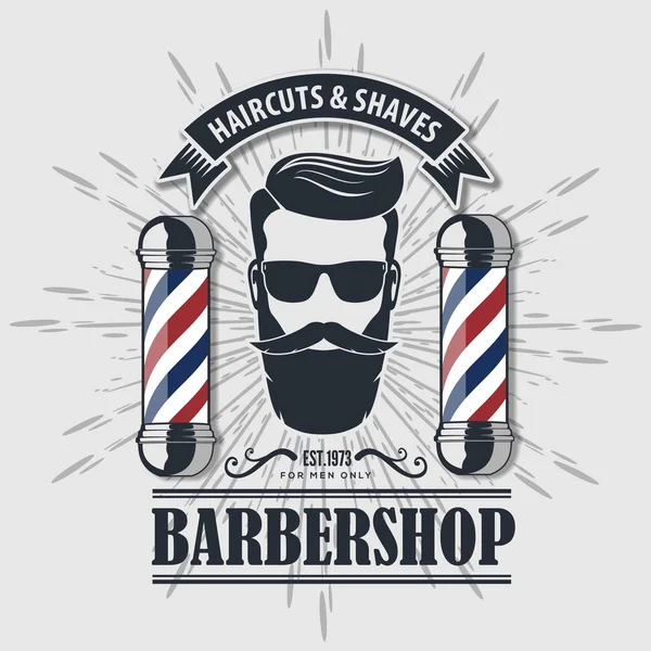 Barber shop vintage label, badge, or emblem. — Stock Vector