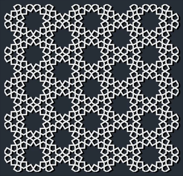 Islamski geometryczny bezszwowy wzór. Ilustracja wektorowa — Wektor stockowy