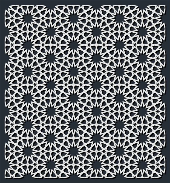 Patrón sin costura geométrica islámica. Ilustración vectorial — Vector de stock