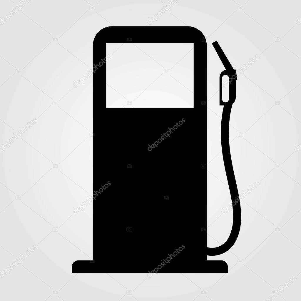 Gas station icon isolated on white background. 