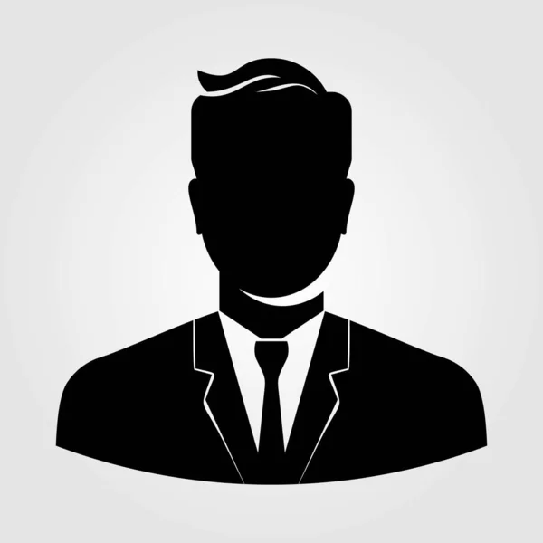 Icono de hombre de negocios aislado sobre fondo blanco . — Vector de stock