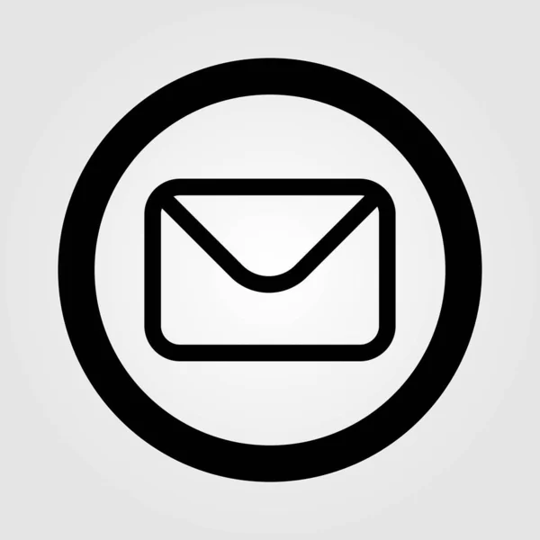 Icono de correo aislado sobre fondo blanco. Ilustración vectorial — Archivo Imágenes Vectoriales