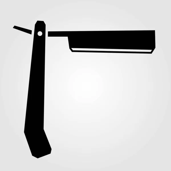 Straight razor icon isolated on white background. Vector illustration — Stock Vector