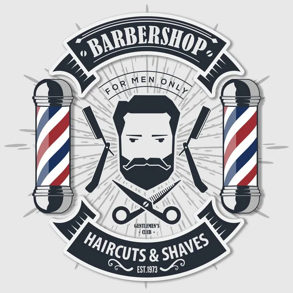 Barber shop évjárat címke, jelvény és jelkép. — Stock Vector
