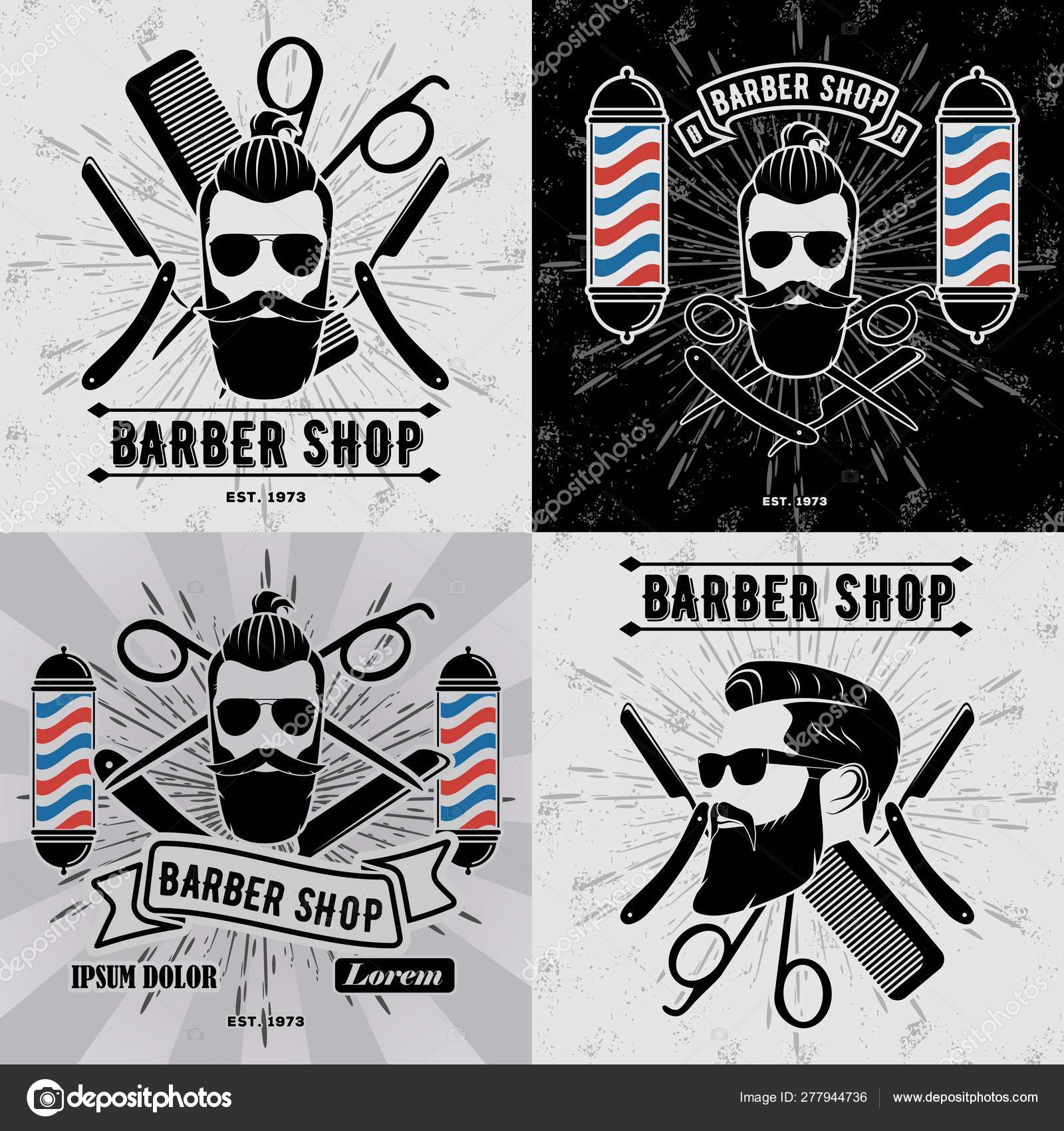 Barber shop logo Vectors & Illustrations for Free Download