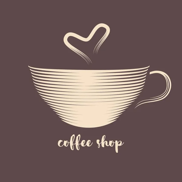 Design-Vorlage für Café-Logos. Vektor — Stockvektor