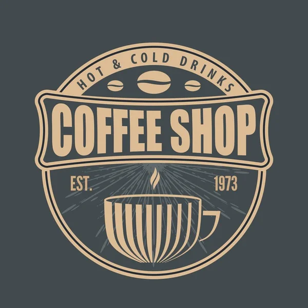 Дизайн логотипа кофейни. Вектор — стоковый вектор