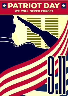 Vatansever gün afiş şablonu. Vektör çizimi.