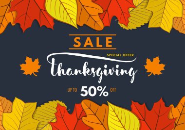 Şükran günü Satış afiş, afiş şablonu. 