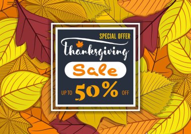 Şükran günü Satış afiş, afiş şablonu. 