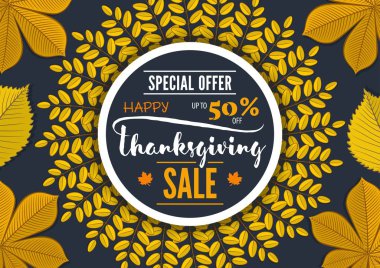 Şükran günü Satış afiş, afiş şablonu. 