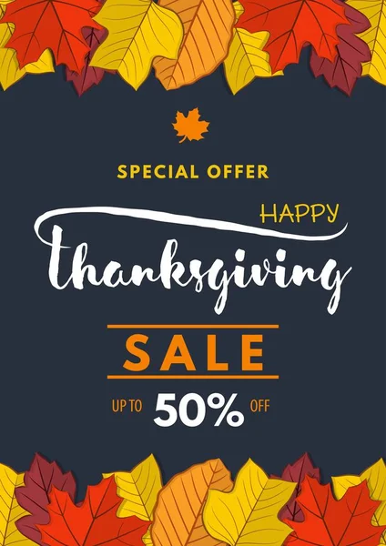 Thanksgiving Day salu affisch, banner mall. — Stock vektor