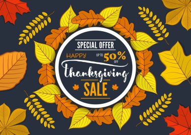 Şükran günü Satış afiş, afiş şablonu. 