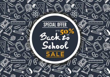 Okul Satış afişi, afiş şablonuna geri dön. 