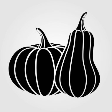 beyaz arkaplanda kabak simgesi izole edildi. 