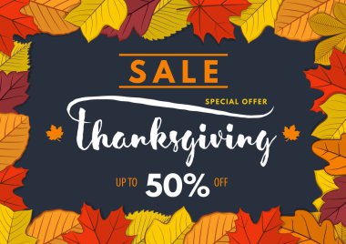 Şükran günü Satış afiş, afiş şablonu 