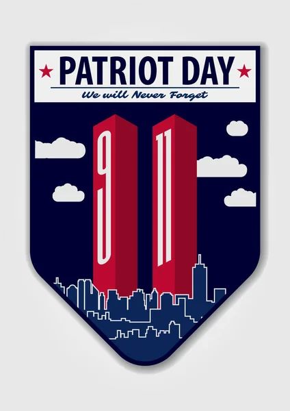 USA Patriot Day poster design template. Векторная иллюстрация — стоковый вектор