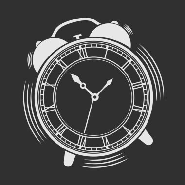 Çalar saat çalıyor. Vektör illüstrasyonu.