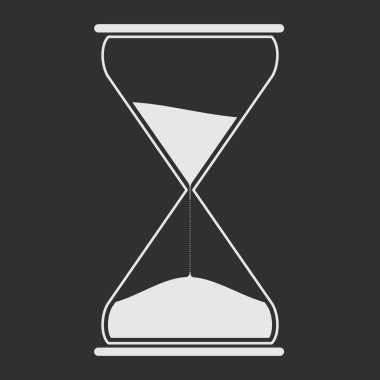 Düz bir kum saati simgesi. Kum saati vektör çizimi.