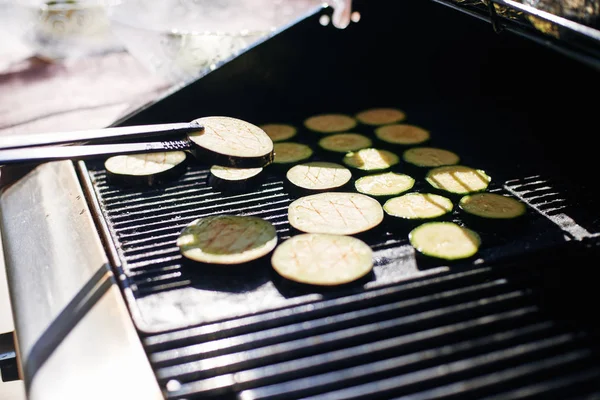 Gemüse Freien Grillen Und Grillen Kochen — Stockfoto