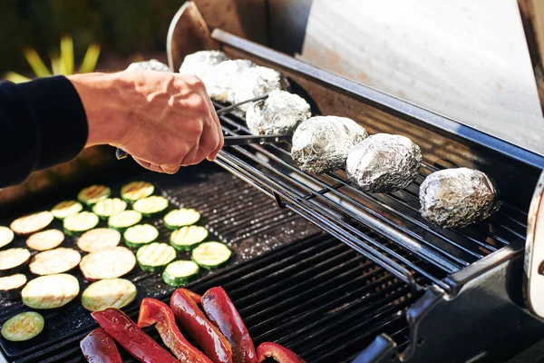Grilling Vegetables Open Air Cooking Cooking Barbecue — Stock Photo, Image