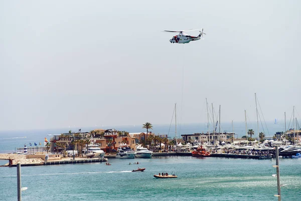 España Denia Abril 2018 Formación Salvadores Mar Puerto Con Ayuda Fotos De Stock