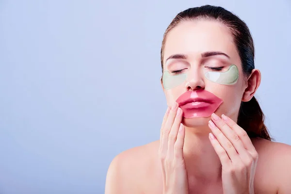 Belleza Cuidado Piel Concepto Tratamiento Primer Plano Mujer Con Maquillaje — Foto de Stock