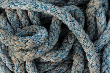 Eski deniz tekne ipi doku Close-up.