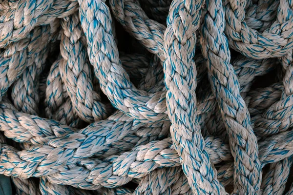 Крупним Планом Старий Морський Човен Мотузка Фону — стокове фото