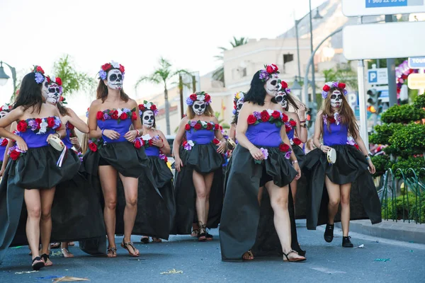 Spagna Denia Luglio 2017 Persone Carnevale Celebrazioni Estive Nella Città — Foto Stock