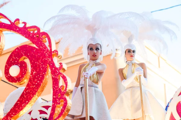 Spagna Denia Luglio 2017 Persone Carnevale Celebrazioni Estive Nella Città — Foto Stock