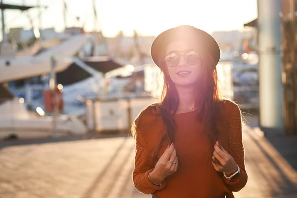 Portrait of young stylish girl — Stock Photo, Image