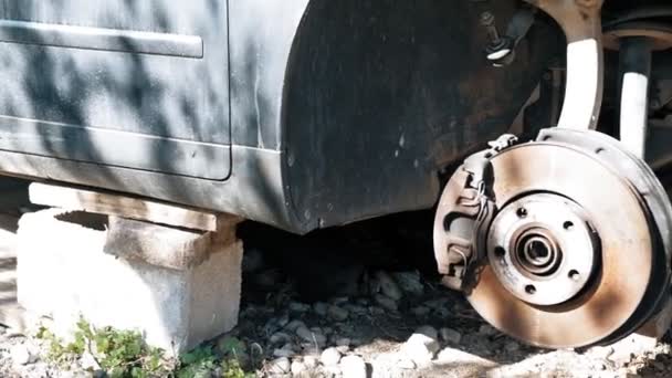 Vídeo Dinámico Cámara Lenta Del Motor Del Coche Servicio Automático — Vídeo de stock