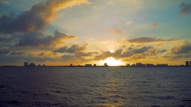 Fort Lauderdale, Florida 'dan günbatımı manzarası