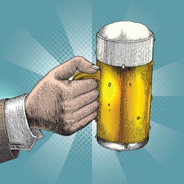 Bira içecek, bira bardağı, parti arka planda tutan el