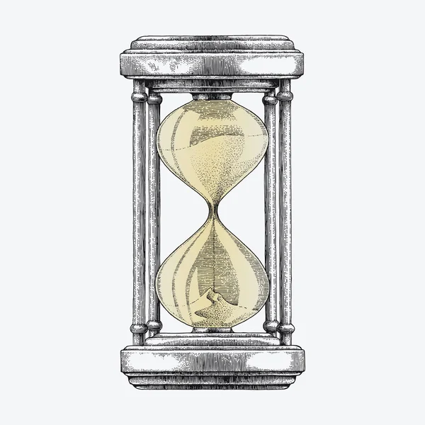 Hourglass Hand Drawing Vintage Style — Stock Photo, Image
