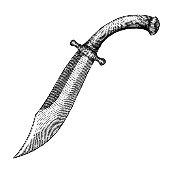 Coltello Vintage Mano Disegno Incisione Illustrazione — Foto Stock