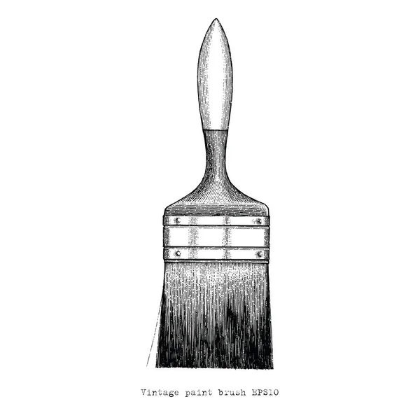 Vintage Paint Brush Hand Tekenen — Stockfoto