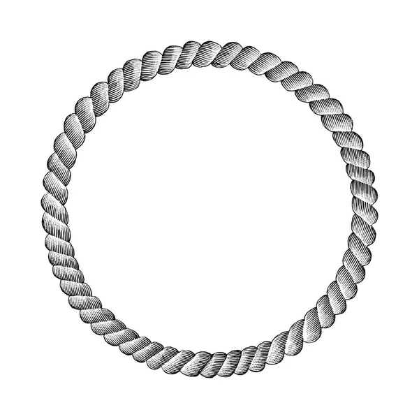 Rope circle hand drawing clip art