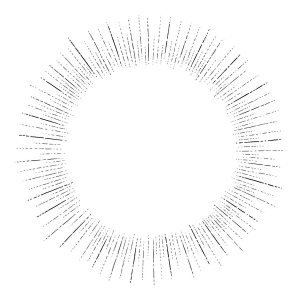 Strahlen Handzeichnung Vintage Gravur Illustration Isoliert Auf Weißem Hintergrund — Stockvektor
