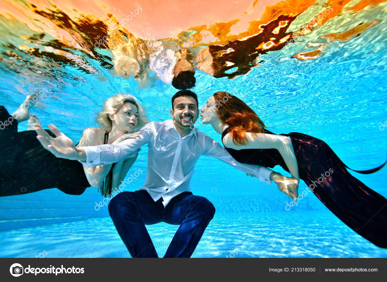 young girls swim