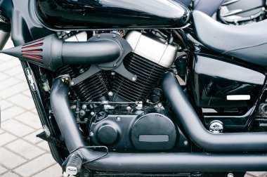 motosiklet ile lots-in krom Ayrıntılar görünümünü kapat
