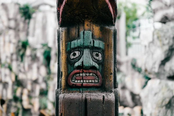 Geleneksel Ulusal Hint Totem Görünümünü Kapat — Stok fotoğraf