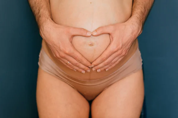 Partial View Pregnant Woman Husband — Stock Photo, Image